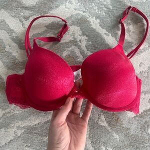 Elegant Red Lace Bra